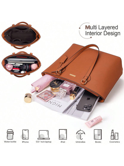 UKEIN Handbag Set, Purse Sets for Women, Tote Bag 4 Pcs, Fashion Purse Sets Women'S Handbags the Tote Bag Handbags Sets