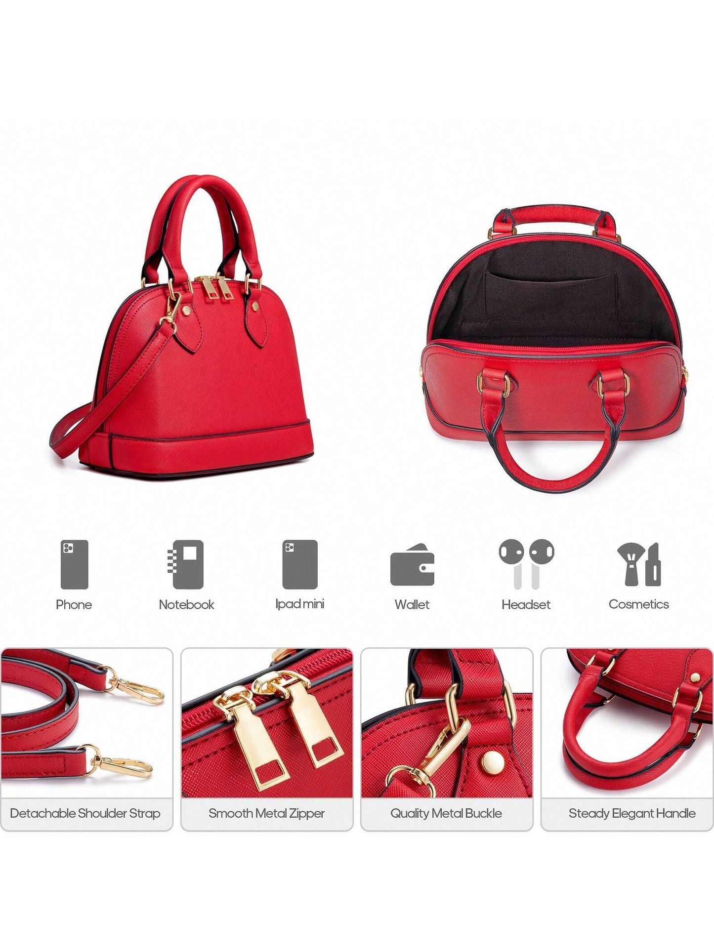 UKEIN Handbag Set, Purse Sets for Women, Tote Bag 4 Pcs, Fashion Purse Sets Women'S Handbags the Tote Bag Handbags Sets