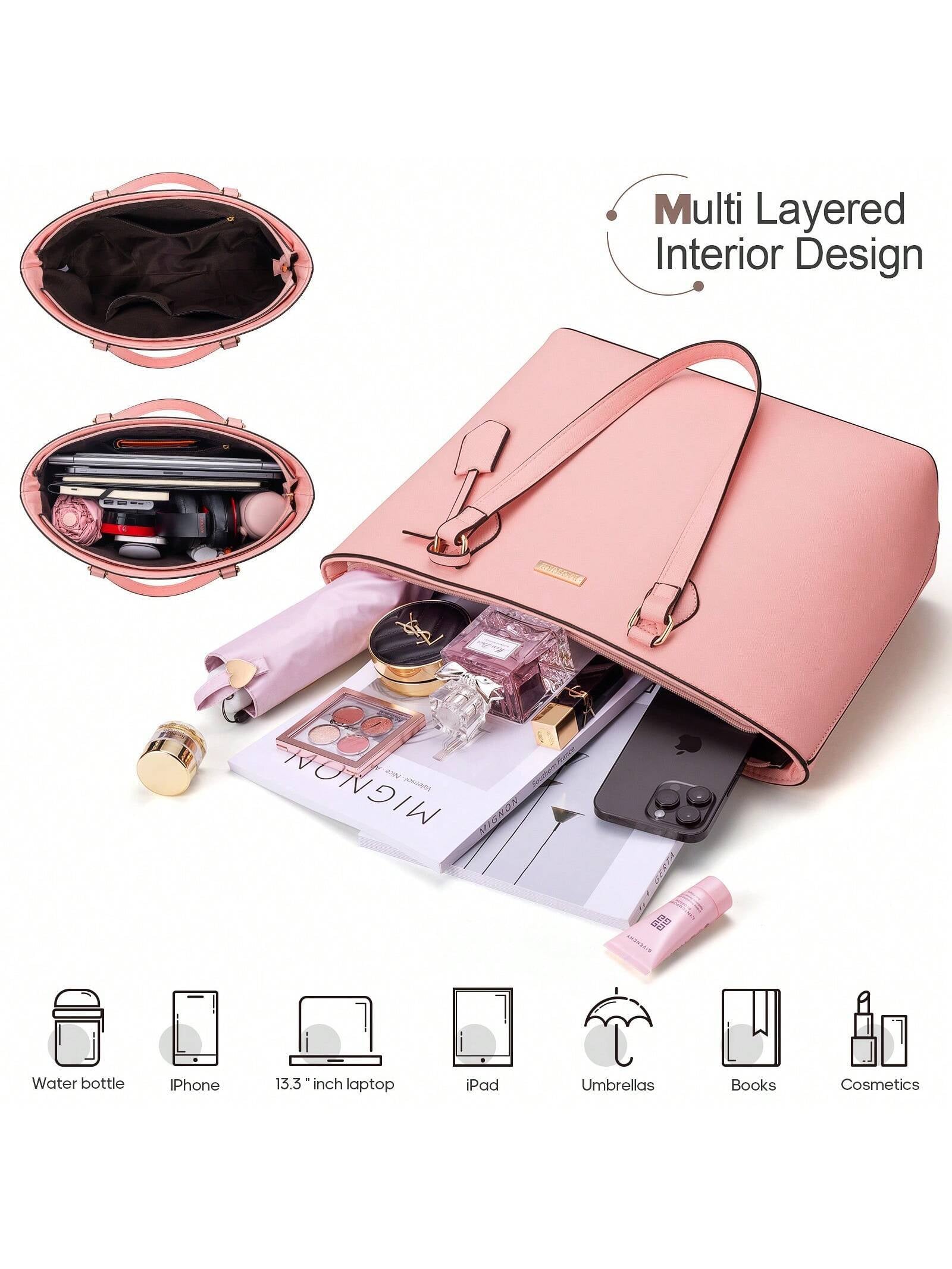 UKEIN Handbag Set, Purse Sets for Women, Tote Bag 4 Pcs, Fashion Purse Sets Women'S Handbags the Tote Bag Handbags Sets