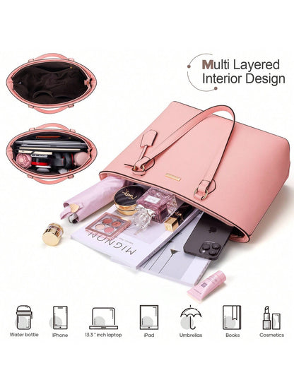 UKEIN Handbag Set, Purse Sets for Women, Tote Bag 4 Pcs, Fashion Purse Sets Women'S Handbags the Tote Bag Handbags Sets