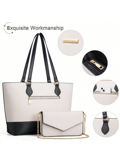 UKEIN Handbag Set, Purse Sets for Women, Tote Bag 4 Pcs, Fashion Purse Sets Women'S Handbags the Tote Bag Handbags Sets