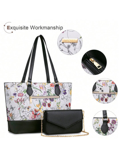 UKEIN Handbag Set, Purse Sets for Women, Tote Bag 4 Pcs, Fashion Purse Sets Women'S Handbags the Tote Bag Handbags Sets