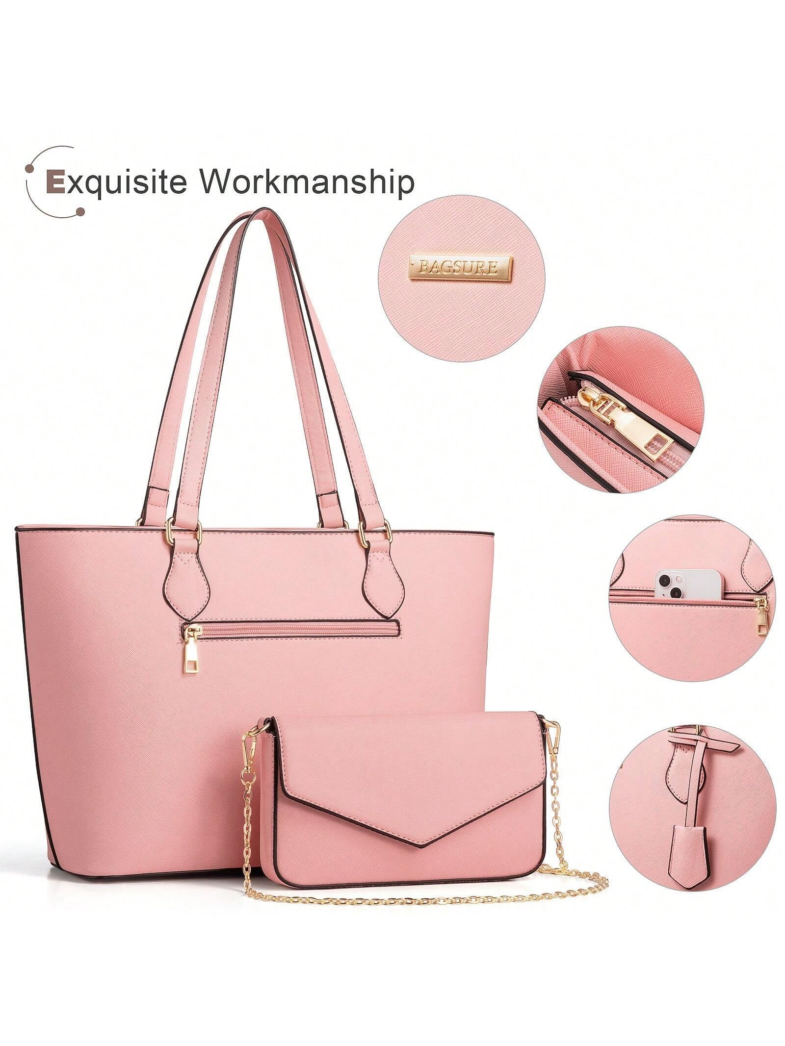 UKEIN Handbag Set, Purse Sets for Women, Tote Bag 4 Pcs, Fashion Purse Sets Women'S Handbags the Tote Bag Handbags Sets