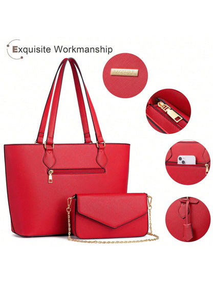 UKEIN Handbag Set, Purse Sets for Women, Tote Bag 4 Pcs, Fashion Purse Sets Women'S Handbags the Tote Bag Handbags Sets